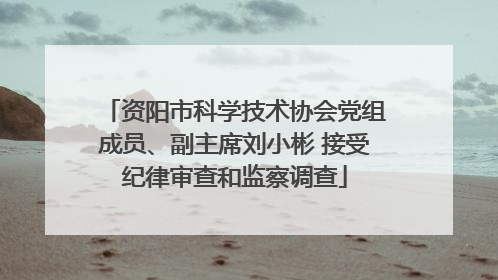 资阳市科学技术协会党组成员、副主席刘小彬 接受纪律审查和监察调查