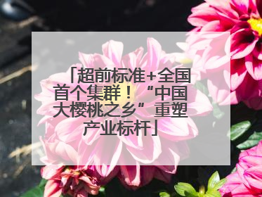 超前标准+全国首个集群！“中国大樱桃之乡”重塑产业标杆