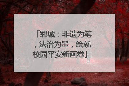 郓城：非遗为笔，法治为墨，绘就校园平安新画卷