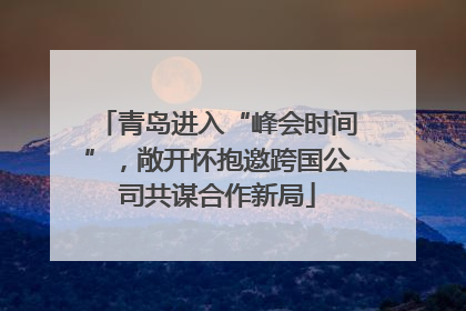青岛进入“峰会时间”，敞开怀抱邀跨国公司共谋合作新局