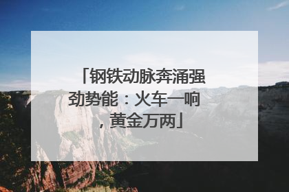 钢铁动脉奔涌强劲势能：火车一响，黄金万两
