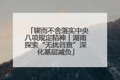 锲而不舍落实中央八项规定精神丨湖南探索“无扰督查”深化基层减负