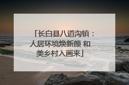 长白县八道沟镇：人居环境焕新颜 和美乡村入画来