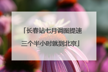长春站七月调图提速 三个半小时就到北京