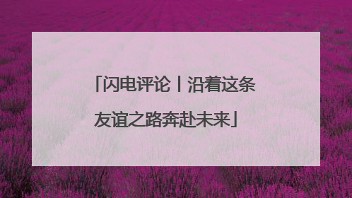 闪电评论丨沿着这条友谊之路奔赴未来
