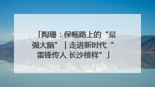 陶珊：保畅路上的“最强大脑”｜走进新时代“雷锋传人 长沙榜样”