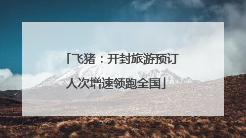 飞猪：开封旅游预订人次增速领跑全国