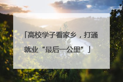 高校学子看家乡，打通就业“最后一公里”