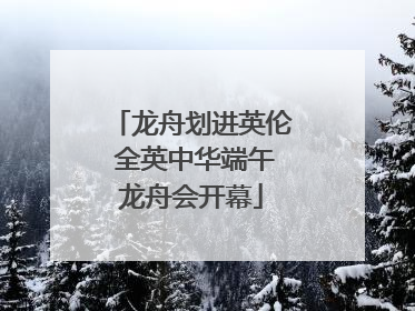龙舟划进英伦 全英中华端午龙舟会开幕