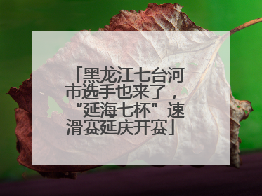 黑龙江七台河市选手也来了，“延海七杯”速滑赛延庆开赛