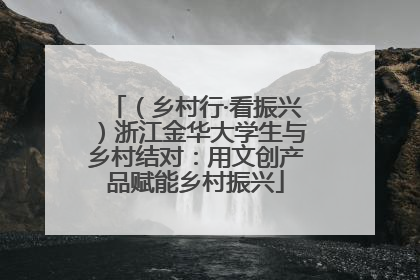 （乡村行·看振兴）浙江金华大学生与乡村结对：用文创产品赋能乡村振兴