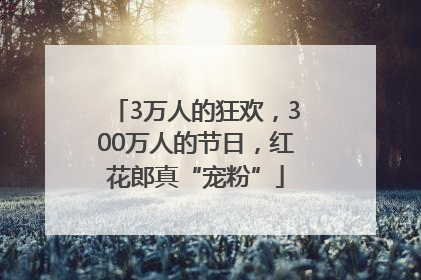 3万人的狂欢，300万人的节日，红花郎真“宠粉”