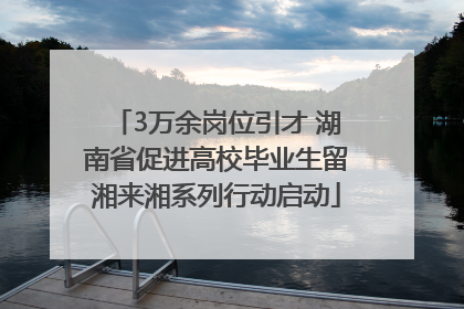 3万余岗位引才 湖南省促进高校毕业生留湘来湘系列行动启动