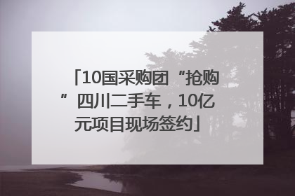 10国采购团“抢购”四川二手车，10亿元项目现场签约