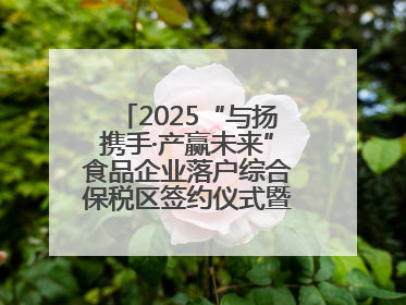 2025“与扬携手·产赢未来”食品企业落户综合保税区签约仪式暨食品产业合作交流对接会成功举办