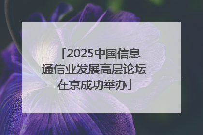 2025中国信息通信业发展高层论坛在京成功举办