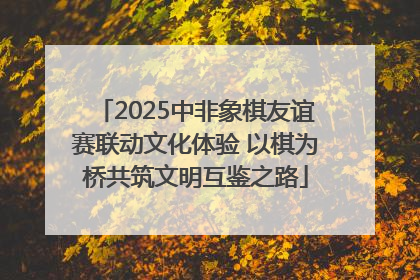 2025中非象棋友谊赛联动文化体验 以棋为桥共筑文明互鉴之路