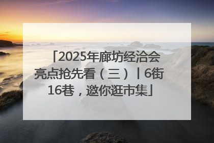 2025年廊坊经洽会亮点抢先看（三）丨6街16巷，邀你逛市集