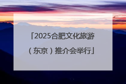 2025合肥文化旅游（东京）推介会举行