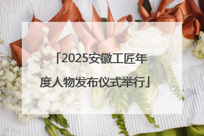 2025安徽工匠年度人物发布仪式举行