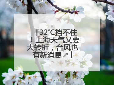 32℃挡不住！上海天气又要大转折，台风也有新消息↗
