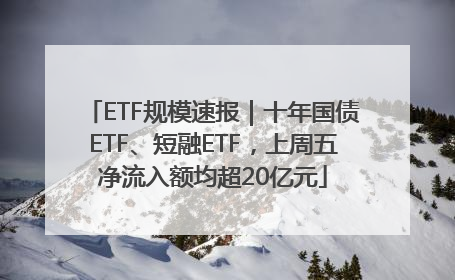 ETF规模速报｜十年国债ETF、短融ETF，上周五净流入额均超20亿元